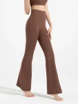 High-Waisted Flared Yoga Pants – Super Stretch Sculpting Workout Trousers