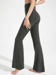 High-Waisted Flared Yoga Pants – Super Stretch Sculpting Workout Trousers