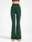 High-Waisted Flared Yoga Pants – Super Stretch Sculpting Workout Trousers