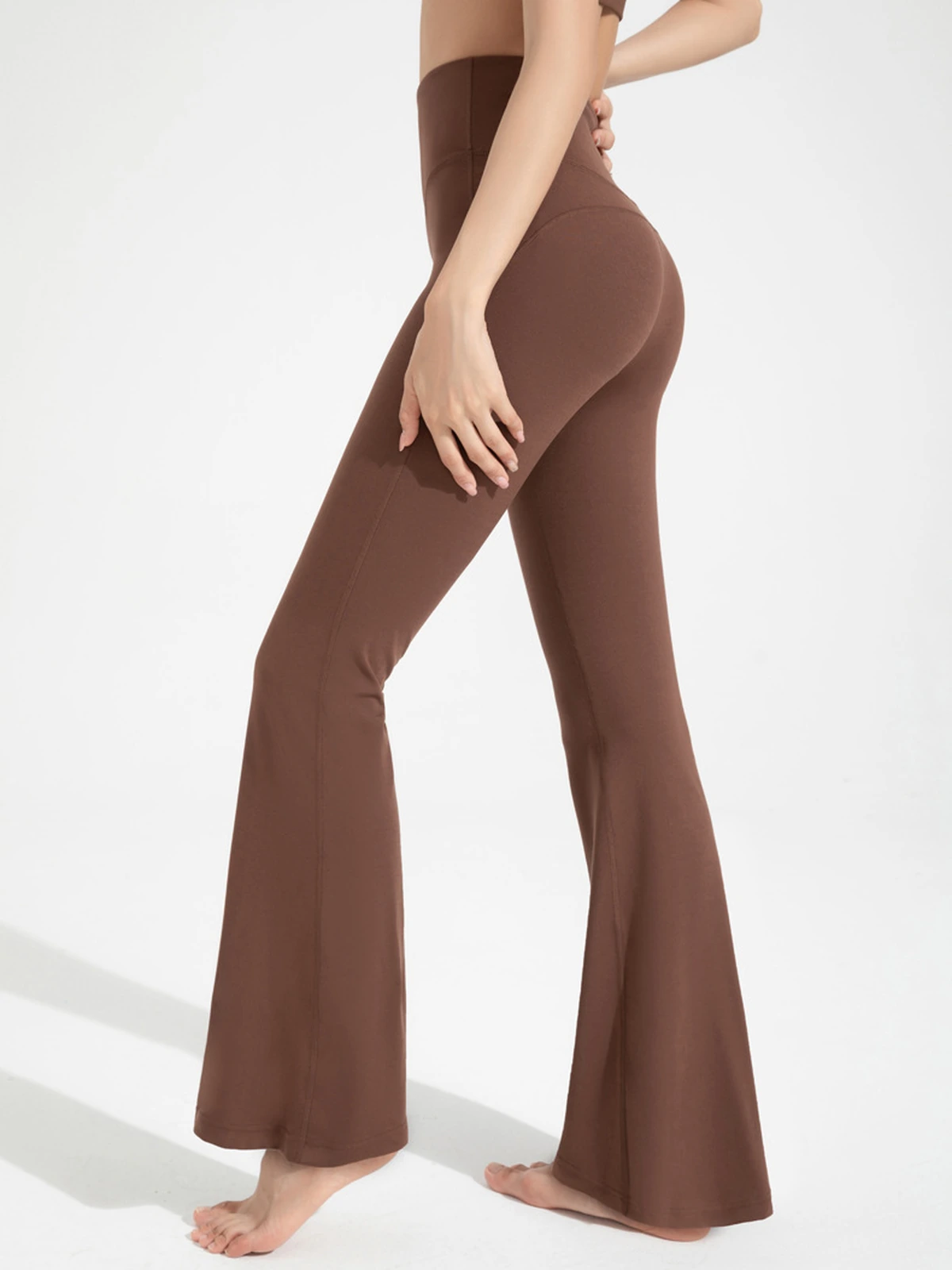 High-Waisted Flared Yoga Pants – Super Stretch Sculpting Workout Trousers