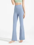 High-Waisted Flared Yoga Pants – Super Stretch Sculpting Workout Trousers