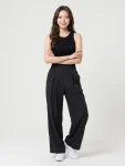 High-Waisted Wide-Leg Pants – Loose Fit Workout Trousers