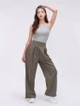 High-Waisted Wide-Leg Pants – Loose Fit Workout Trousers