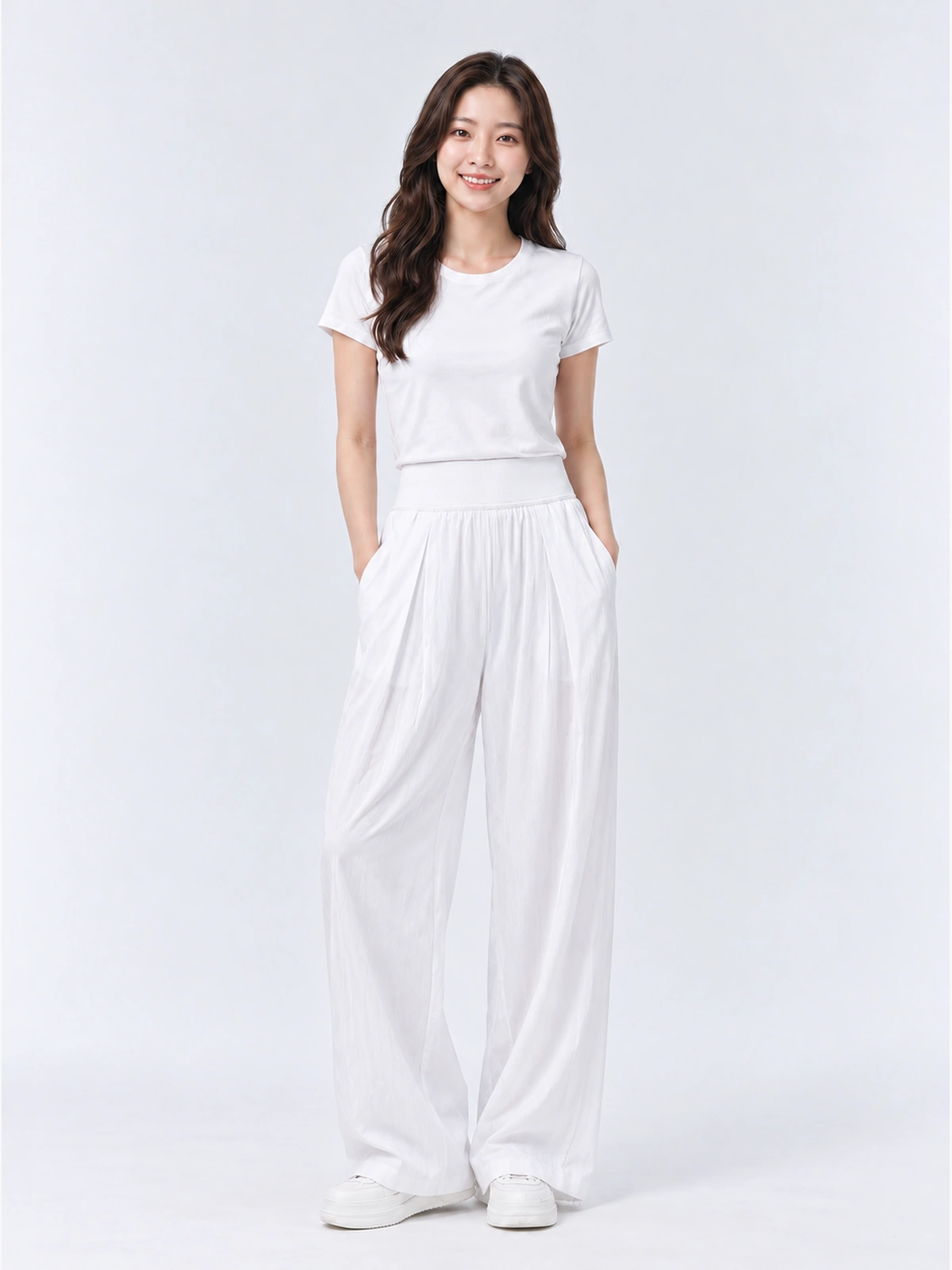 High-Waisted Wide-Leg Pants – Loose Fit Workout Trousers