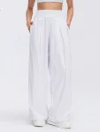 High-Waisted Wide-Leg Pants – Loose Fit Workout Trousers