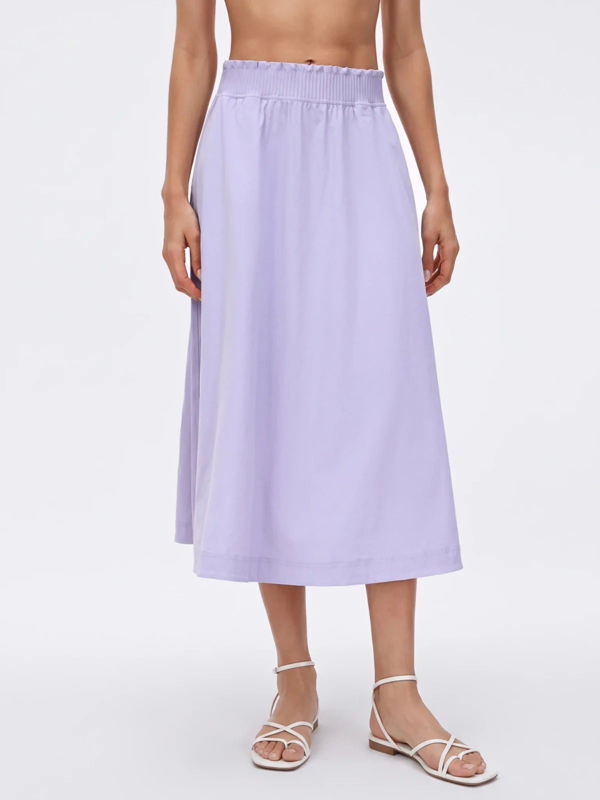 High-Waisted A-Line Midi Skirt – Quick-Dry Breathable Sports Skirt