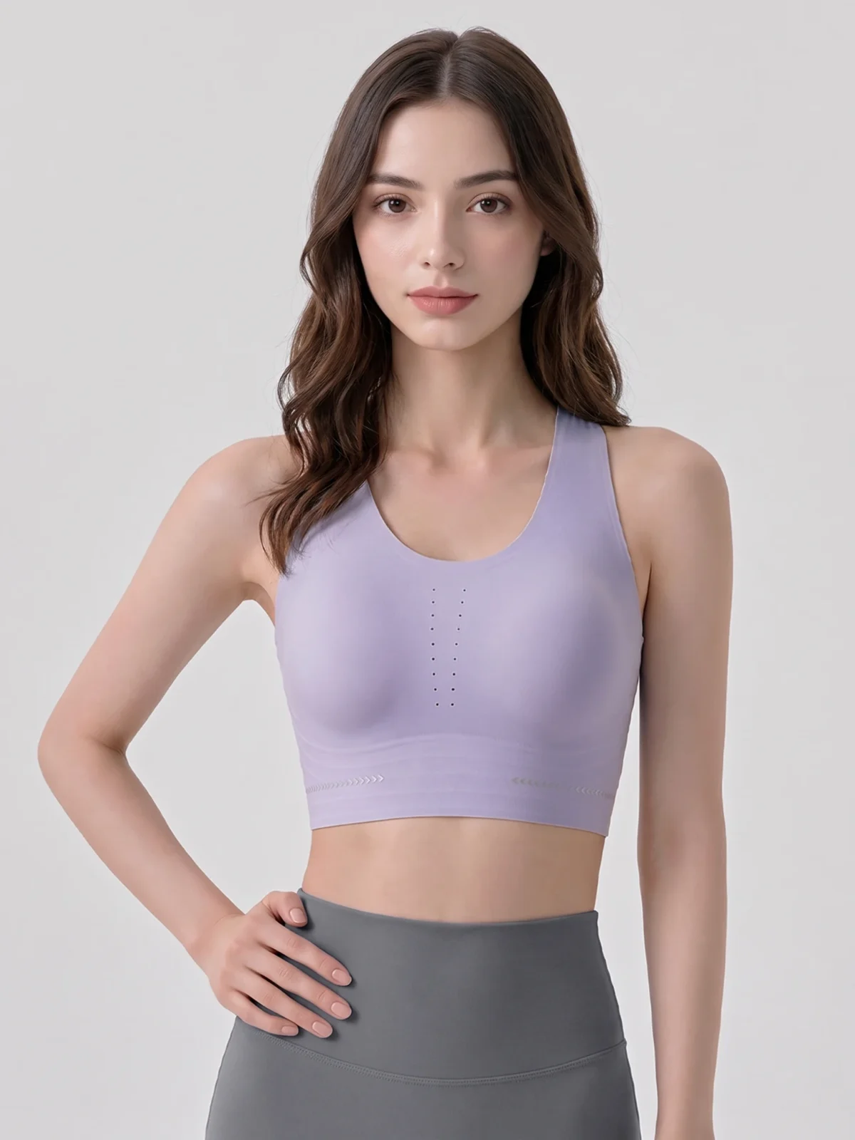 High-Support Wireless Sports Bra – Padded Workout Yoga & Pilates Bra