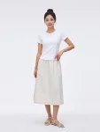 High-Waisted A-Line Midi Skirt – Quick-Dry Breathable Sports Skirt