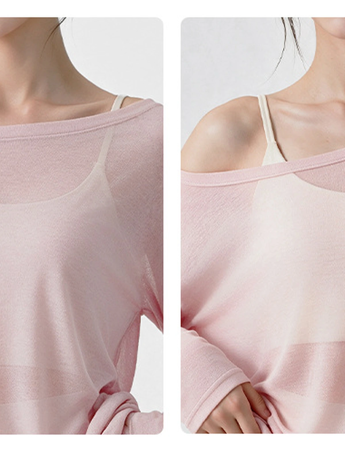 Off-Shoulder Yoga Cover-Up Top – Sheer Long Sleeve