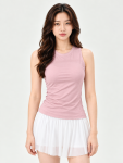 Sleeveless Yoga Tank Top – Smooth Nylon Workout Top