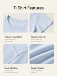 Relaxed Round-Neck Yoga T-Shirt – Breathable Stretch Cotton Tee